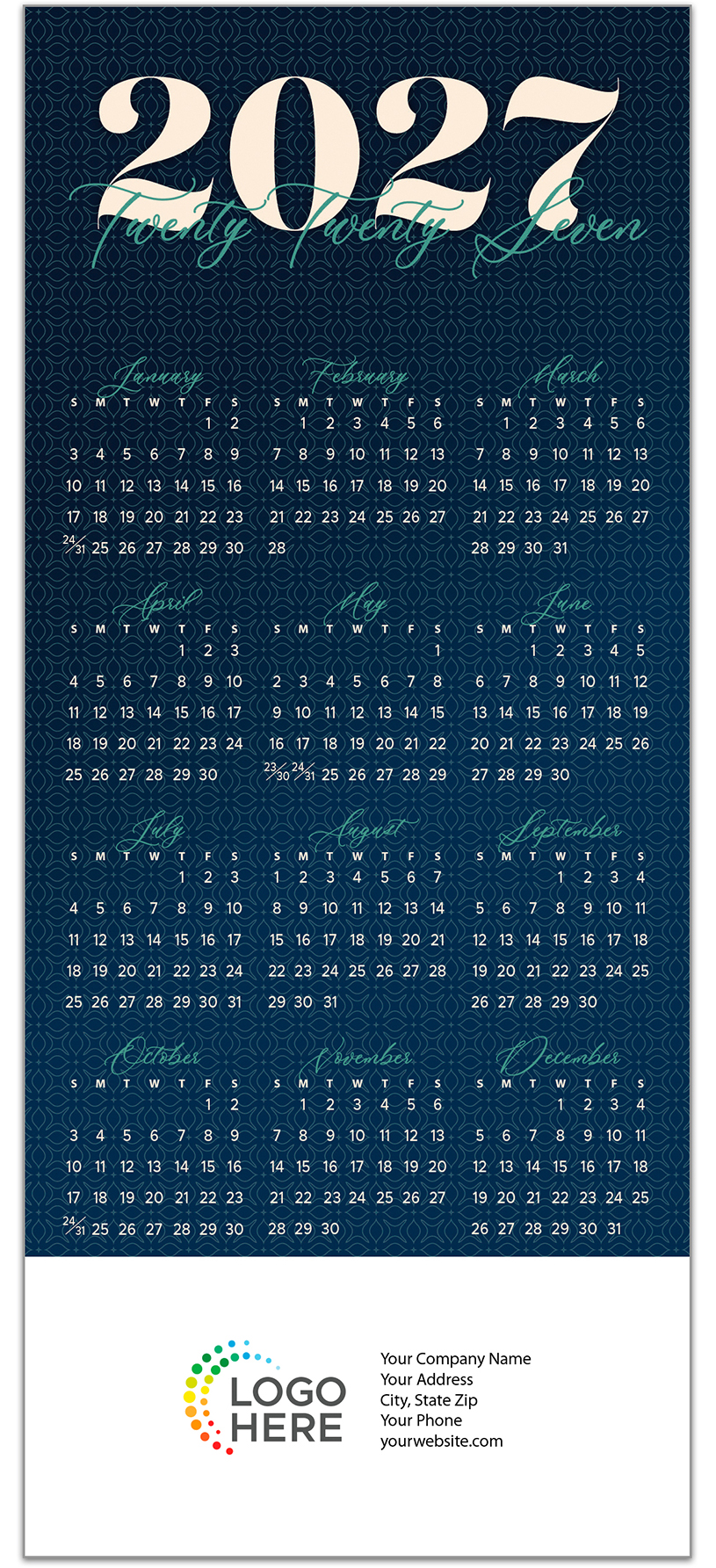 Graphic Mini Calendar D3492Q-B