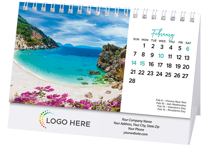 Scenic Beaches Tent Calendar SB2027