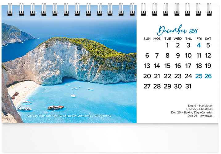 Scenic Beaches Tent Calendar SB2027
