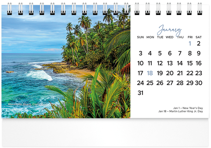 Scenic Beaches Tent Calendar SB2027