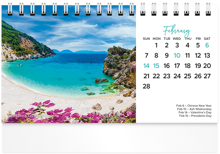 Scenic Beaches Tent Calendar SB2027
