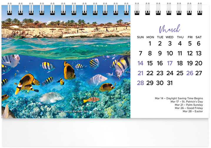 Scenic Beaches Tent Calendar SB2027