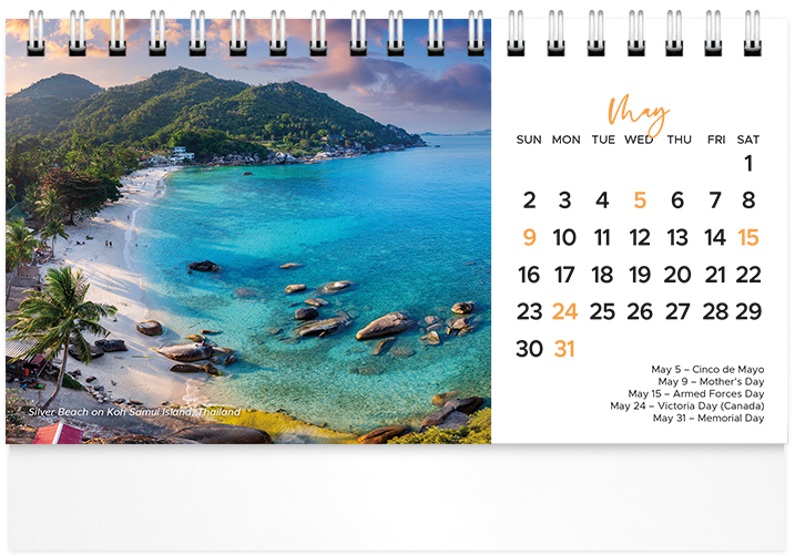 Scenic Beaches Tent Calendar SB2027