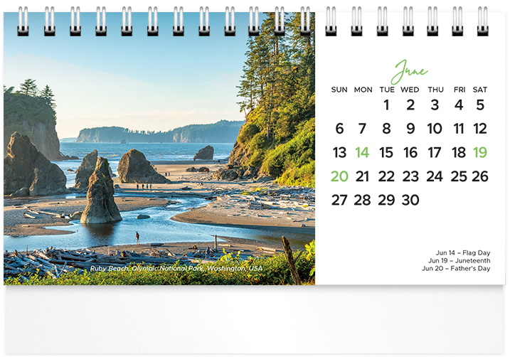 Scenic Beaches Tent Calendar SB2027