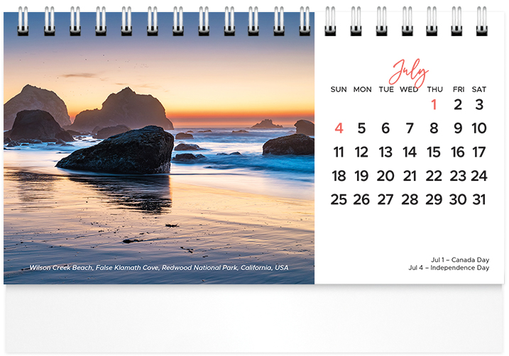 Scenic Beaches Tent Calendar SB2027