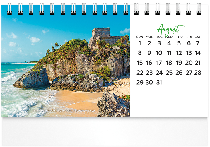 Scenic Beaches Tent Calendar SB2027