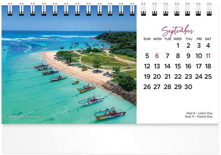 Scenic Beaches Tent Calendar SB2027