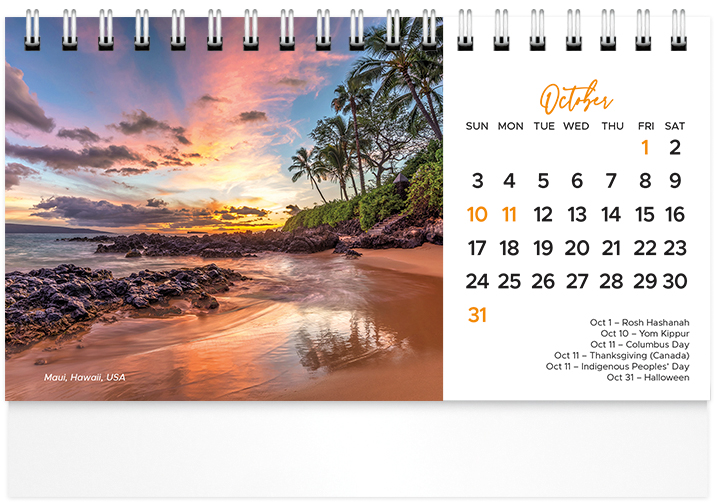 Scenic Beaches Tent Calendar SB2027
