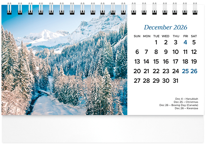 Scenic Seasons Tent Calendar SS2027
