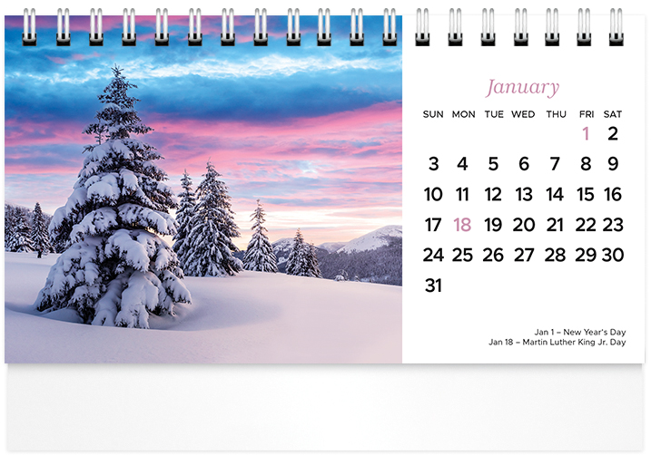 Scenic Seasons Tent Calendar SS2027