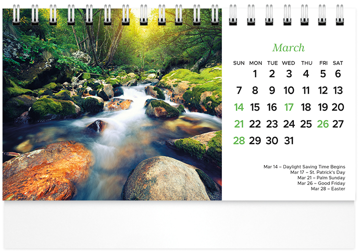 Scenic Seasons Tent Calendar SS2027
