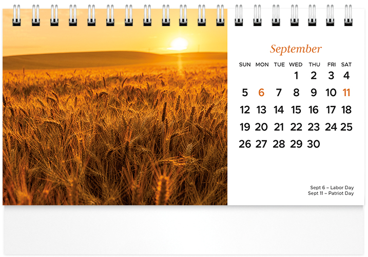 Scenic Seasons Tent Calendar SS2027