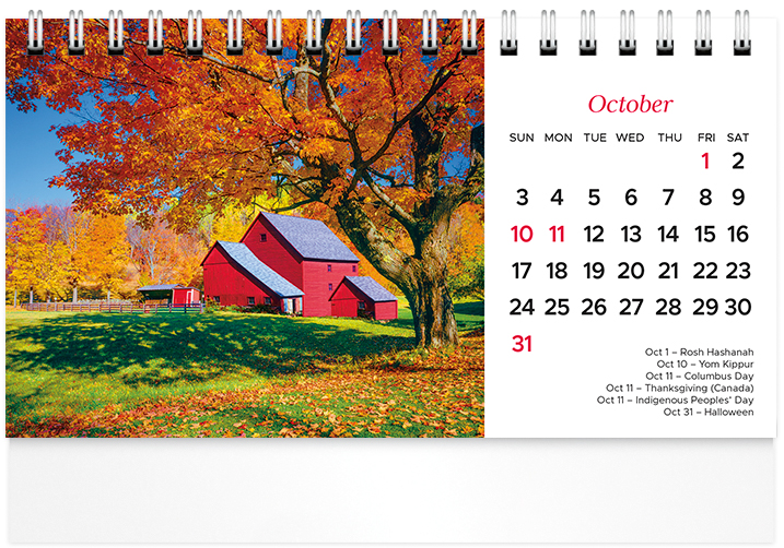 Scenic Seasons Tent Calendar SS2027
