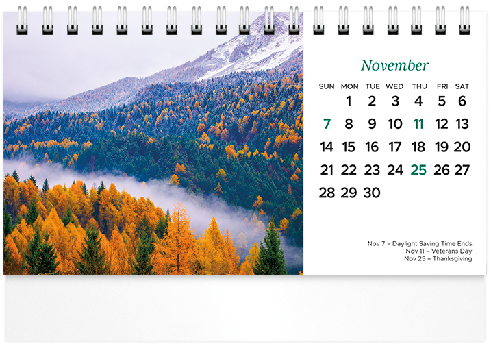 Scenic Seasons Tent Calendar SS2027