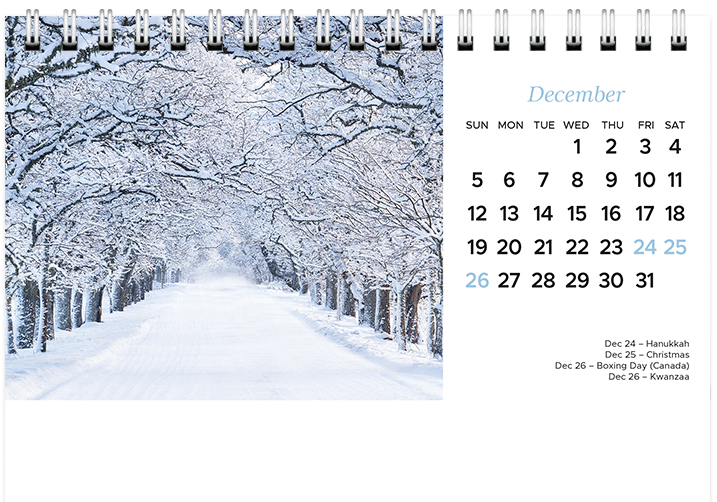 Scenic Seasons Tent Calendar SS2027