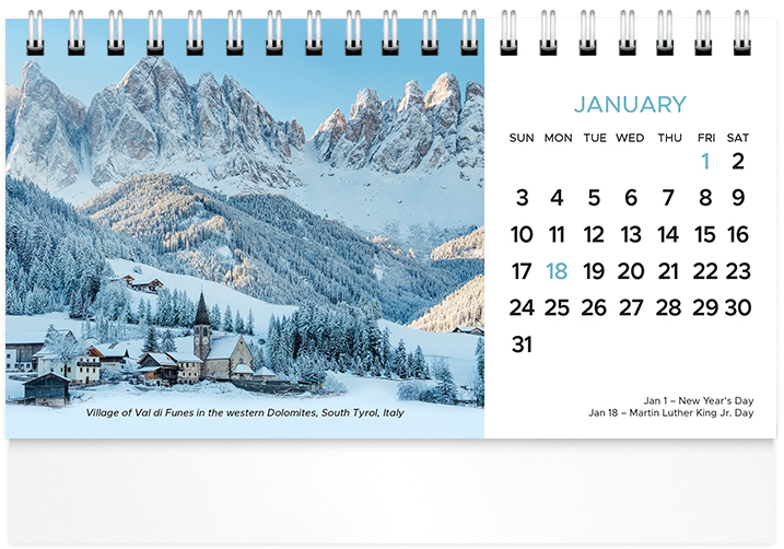 Scenic World Desk Calendar SW2027
