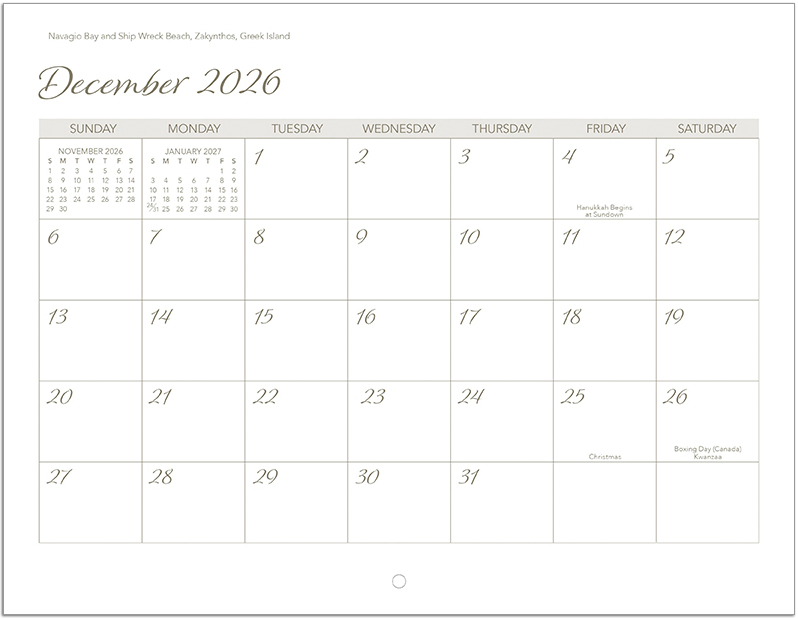 Scenic Beaches Wall Calendar DW27SBP