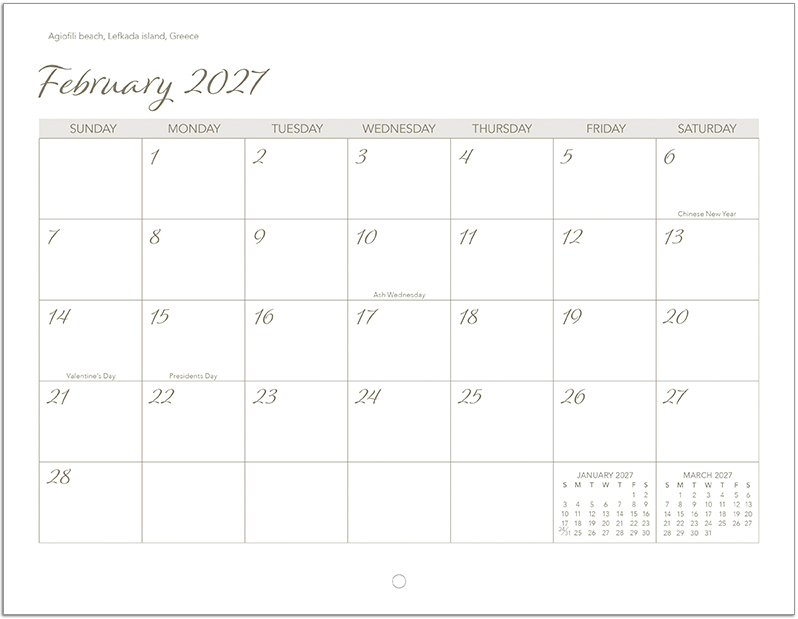 Scenic Beaches Wall Calendar DW27SBP