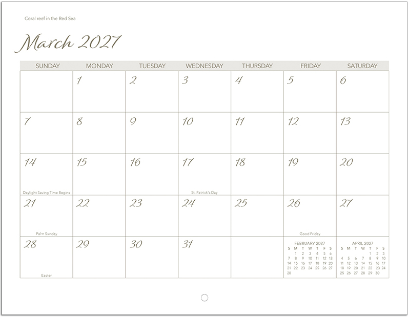 Scenic Beaches Wall Calendar DW27SBP