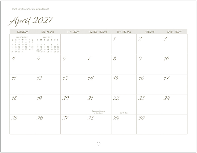 Scenic Beaches Wall Calendar DW27SBP