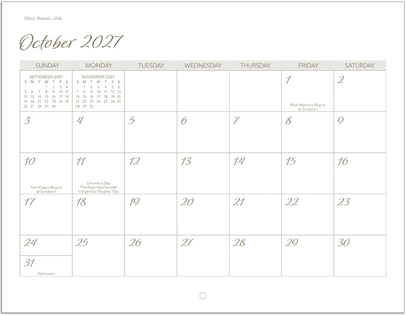 Scenic Beaches Wall Calendar DW27SBP