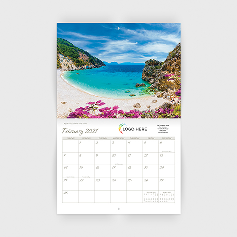 Scenic Beaches Wall Calendar DW27SBP
