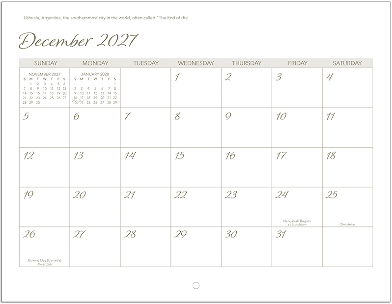 Scenic World Wall Calendar DW27SWP