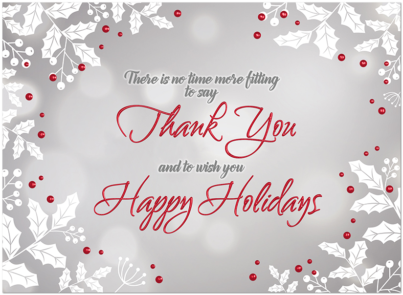 Select a verse or write one of your own Holiday Thank You H3540U-AA