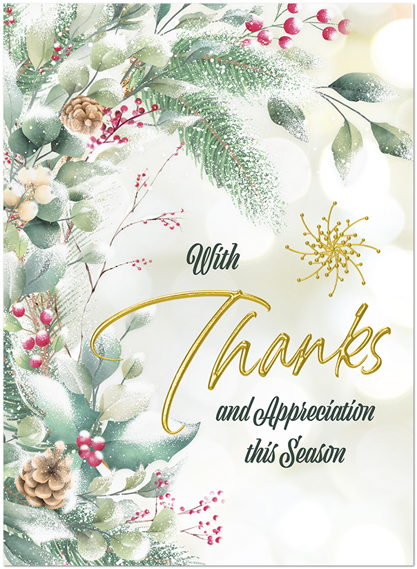 Select a verse or write your own. Winter Floral Appreciation H3542U-AA