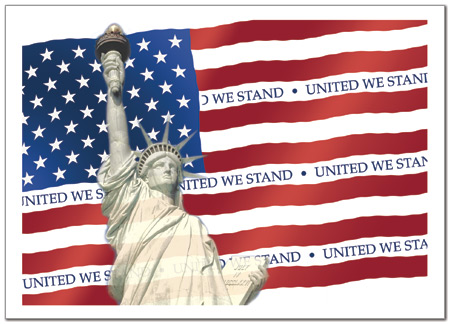 Patriotic Note Card 553D-Y