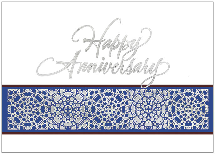 Anniversary Border Greeting Card X43D-X