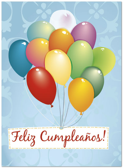 ”Es su cumpleaños! Tiempo para divertirse. Feliz Cumpleaños Balloons Birthday Card 143U-Y
