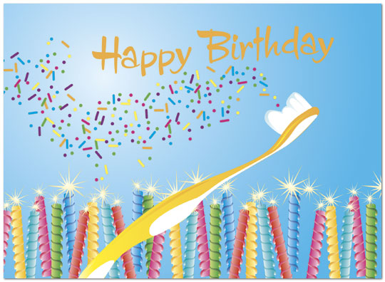 May all your birthday wishes come true. Magic Toothbrush Birthday Card 196U-Y