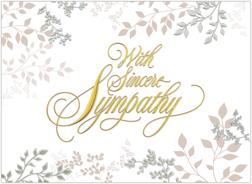 Sympathy Leaves Greeting Card 153U-X