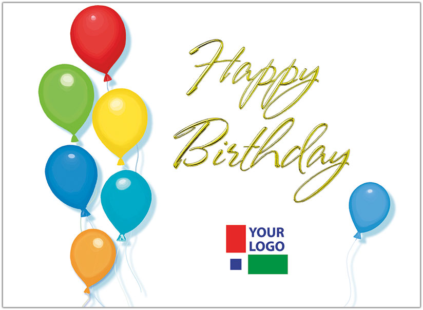 Balloon Flight Logo Card D2087U-4W