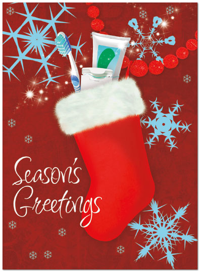 Dental Stocking Holiday Card D3193U-A