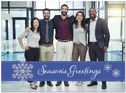 Blue Border Photo Card D3197U-4B