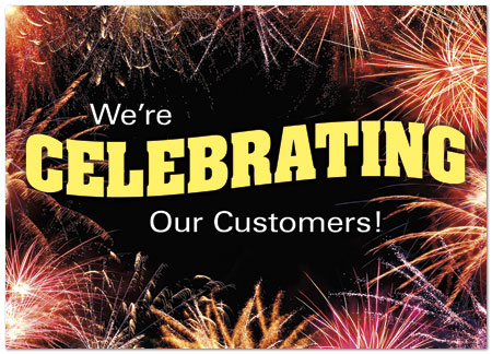 Select a verse or write your own. Celebrating Our Customers Card D4093D-Y