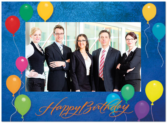 Party Balloons Photo Card D4193U-V