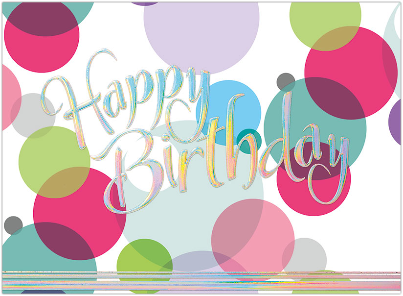 Birthday Bubbles Card A4014U-X