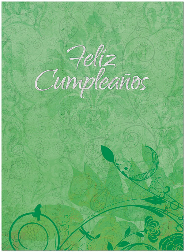 Select a verse or write your own. Feliz Cumpleaños Card A4039U-X