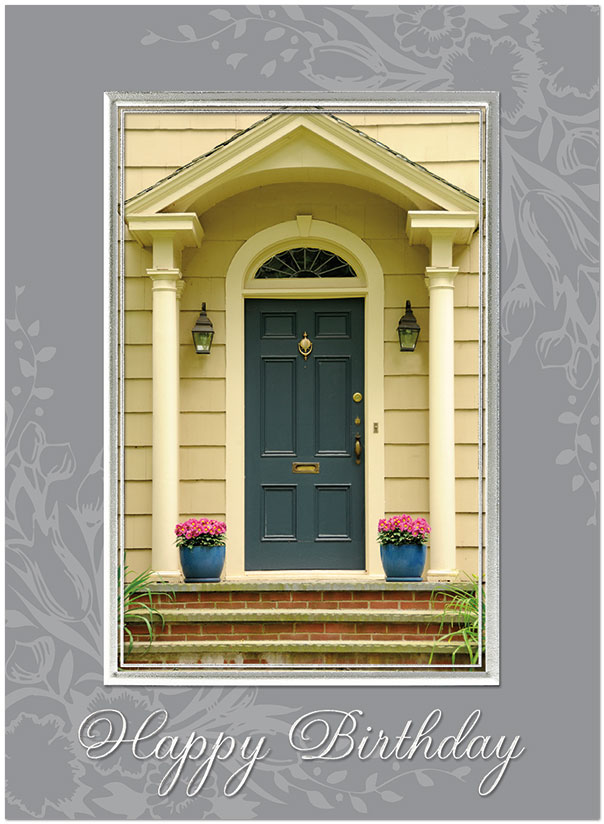 May your home be filled with happiness on your birthday and every day. Welcome Friends Birthday Card A5028U-X