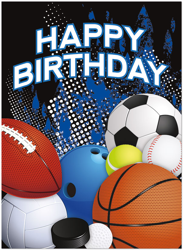 Hope all your birthday wishes come true! Have a Ball Birthday Card A5046U-Y