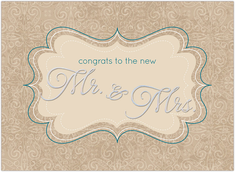 Mr. & Mrs. Congratulations Card A5056U-X