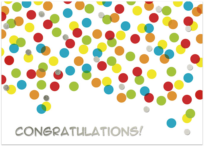 Confetti Congratulations Card A5064D-X