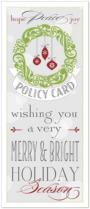 Merry & Bright Policy Card H6160L-A