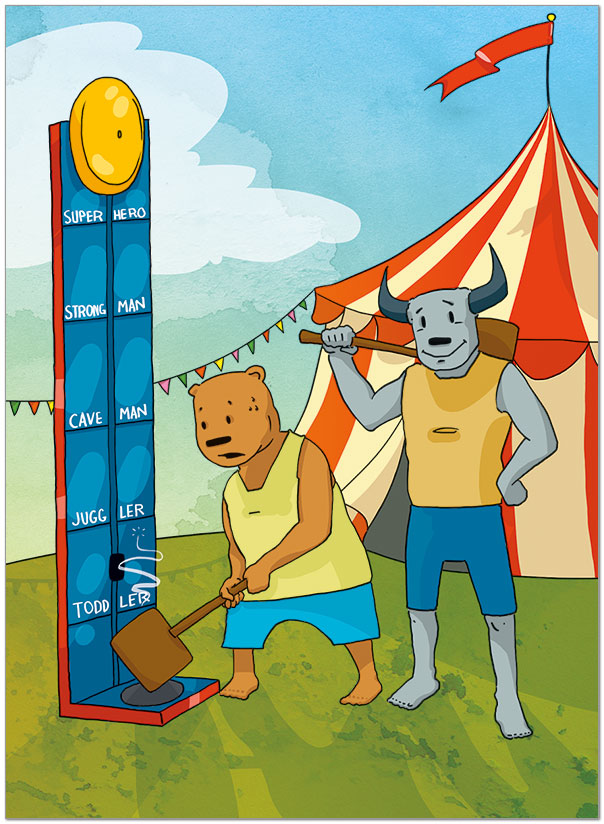 Select a verse or write your own. Bull & Bear Greeting Card A6030U-Y