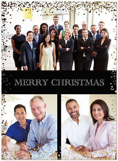 Classic Christmas Foil Photo Card D7189U-4A