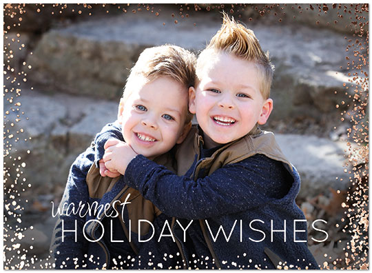 Horizontal Wishes Foil Photo Card D7191U-4A