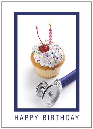 Select a verse or write your own. Medical Cupcake Birthday Card D8080D-Y